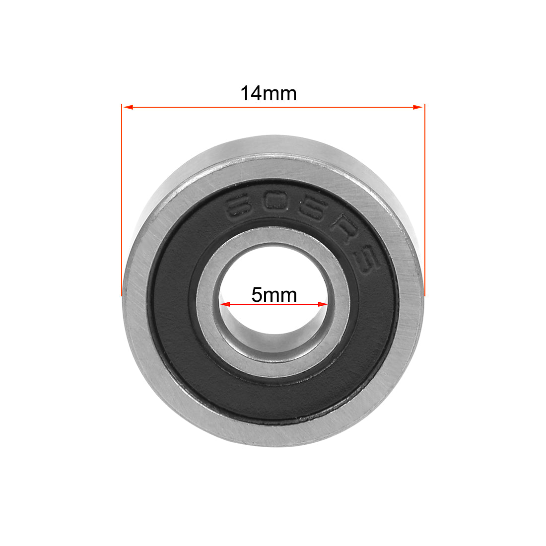 uxcell Uxcell Deep Groove Ball Bearings Single Sealed Chrome Steel