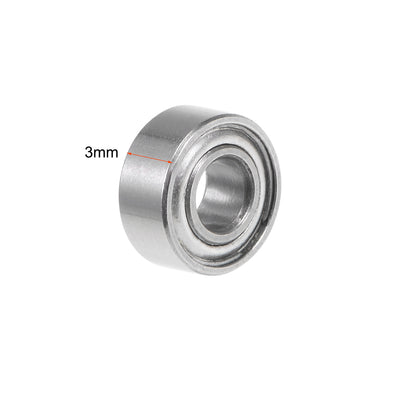 Harfington Uxcell Deep Groove Ball Bearings Metric Double Shielded Chrome Steel ABEC1 Z1