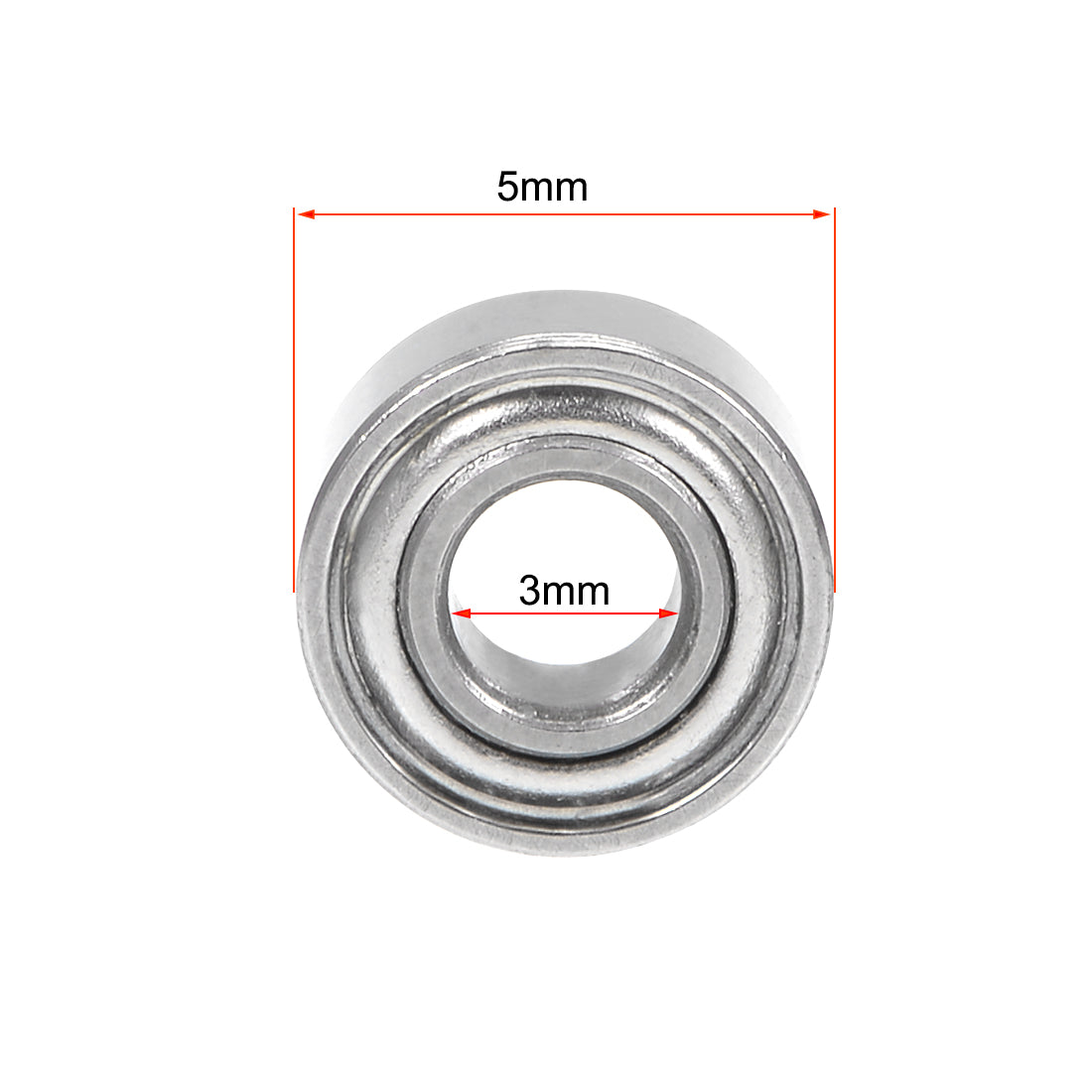 uxcell Uxcell Deep Groove Ball Bearings Metric Double Shielded Chrome Steel ABEC1 Z1