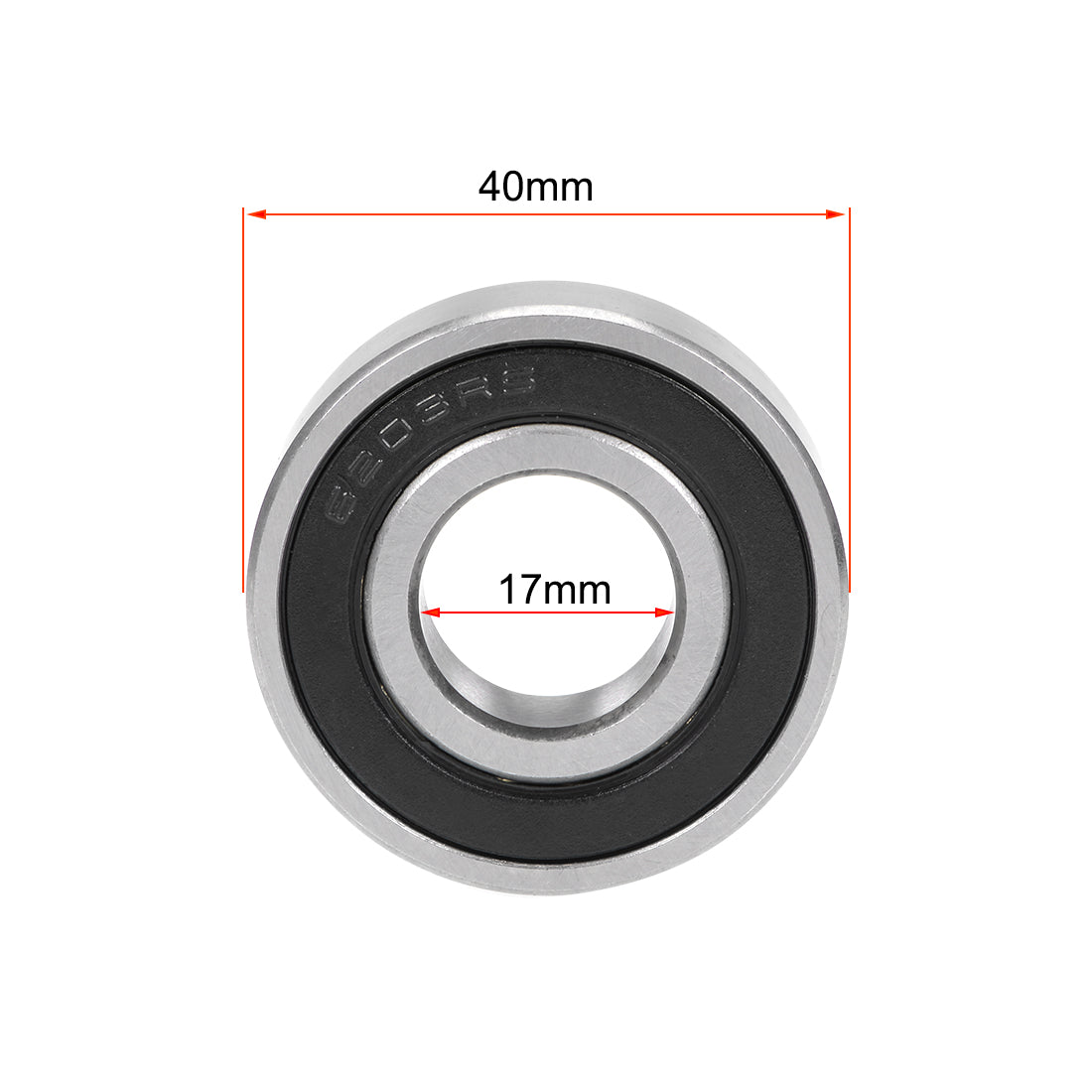 uxcell Uxcell Deep Groove Ball Bearings Single Sealed Chrome Steel