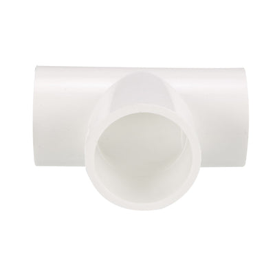 Harfington Uxcell 32mm Slip Tee PVC Pipe Fitting T-Shaped Coupling Connector 2 Pcs