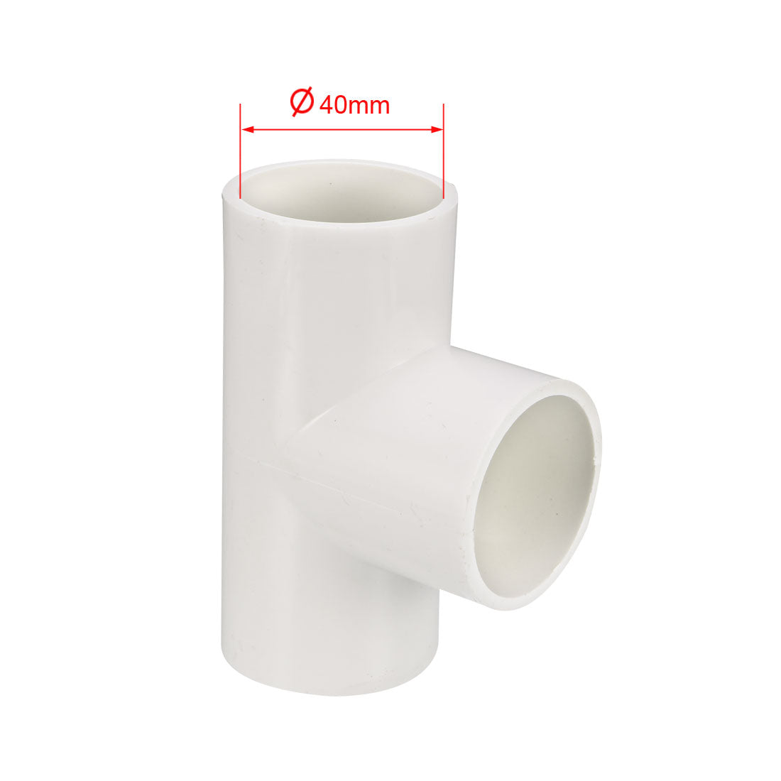 uxcell Uxcell 40mm Slip Tee PVC Pipe Fitting T Shaped Coupling Connector