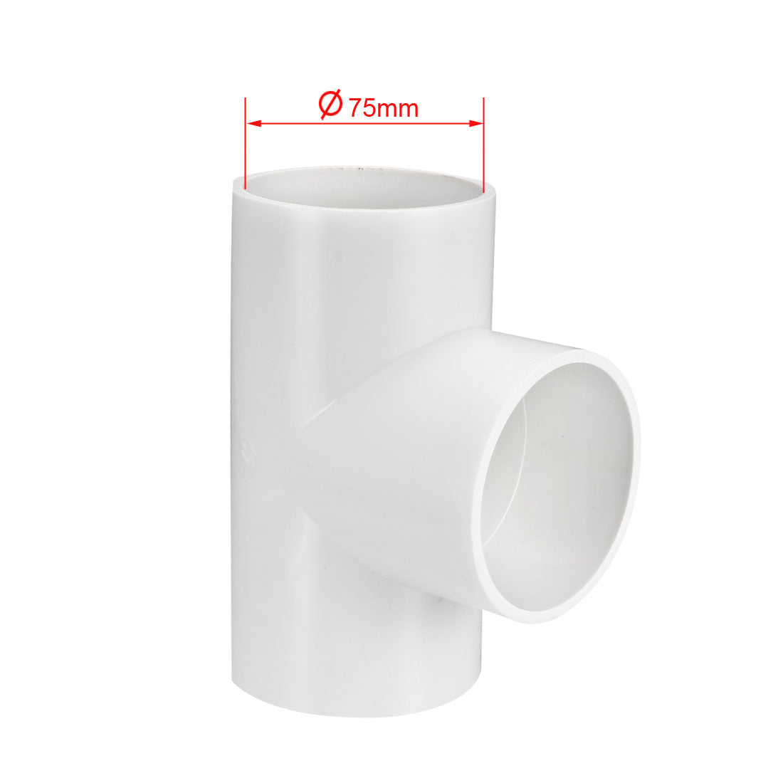 uxcell Uxcell 75mm Slip Tee PVC Pipe Fitting T-Shaped Coupling Connector