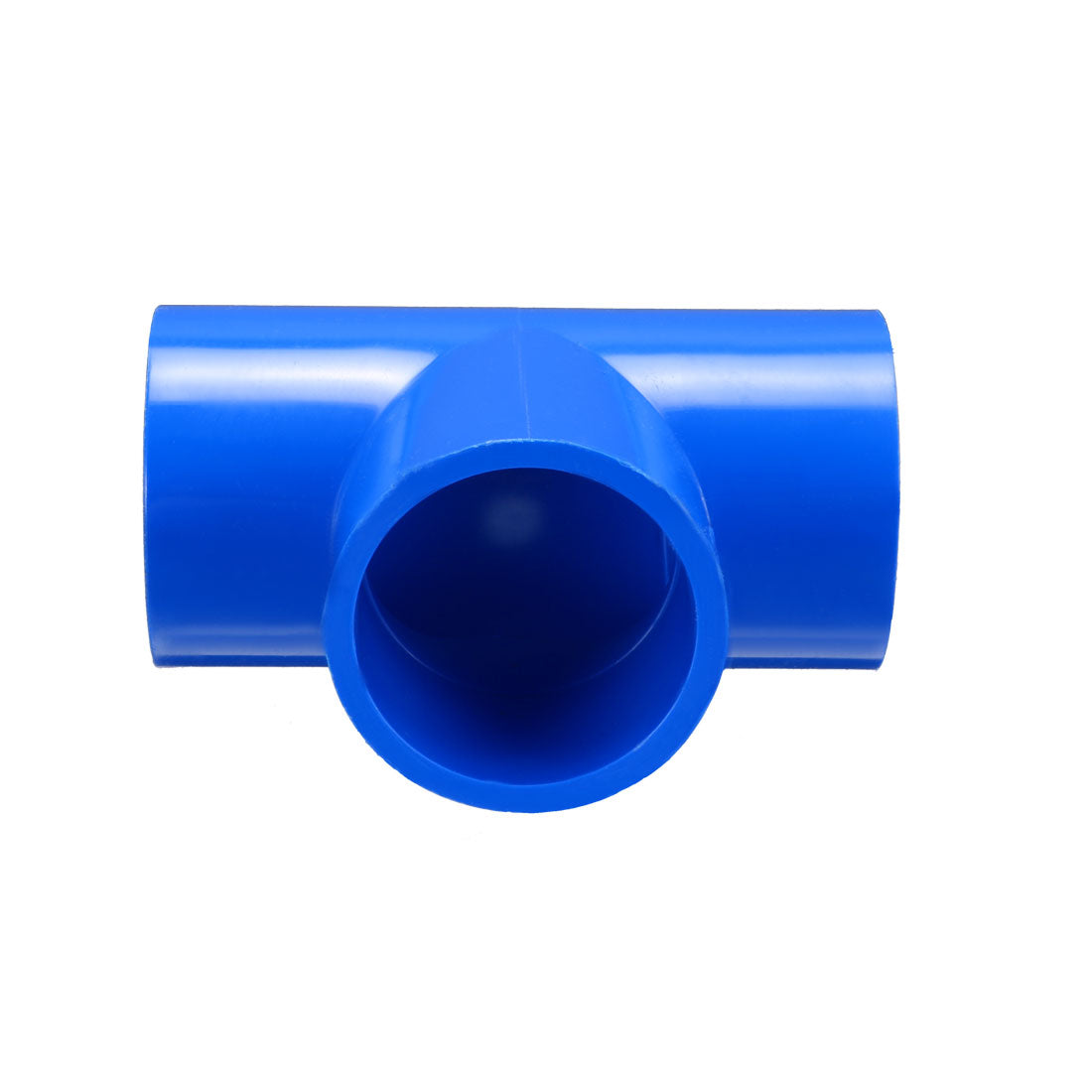 uxcell Uxcell 32mm Slip Tee PVC Pipe Fitting T-Shaped Coupling Connector Blue 5 Pcs