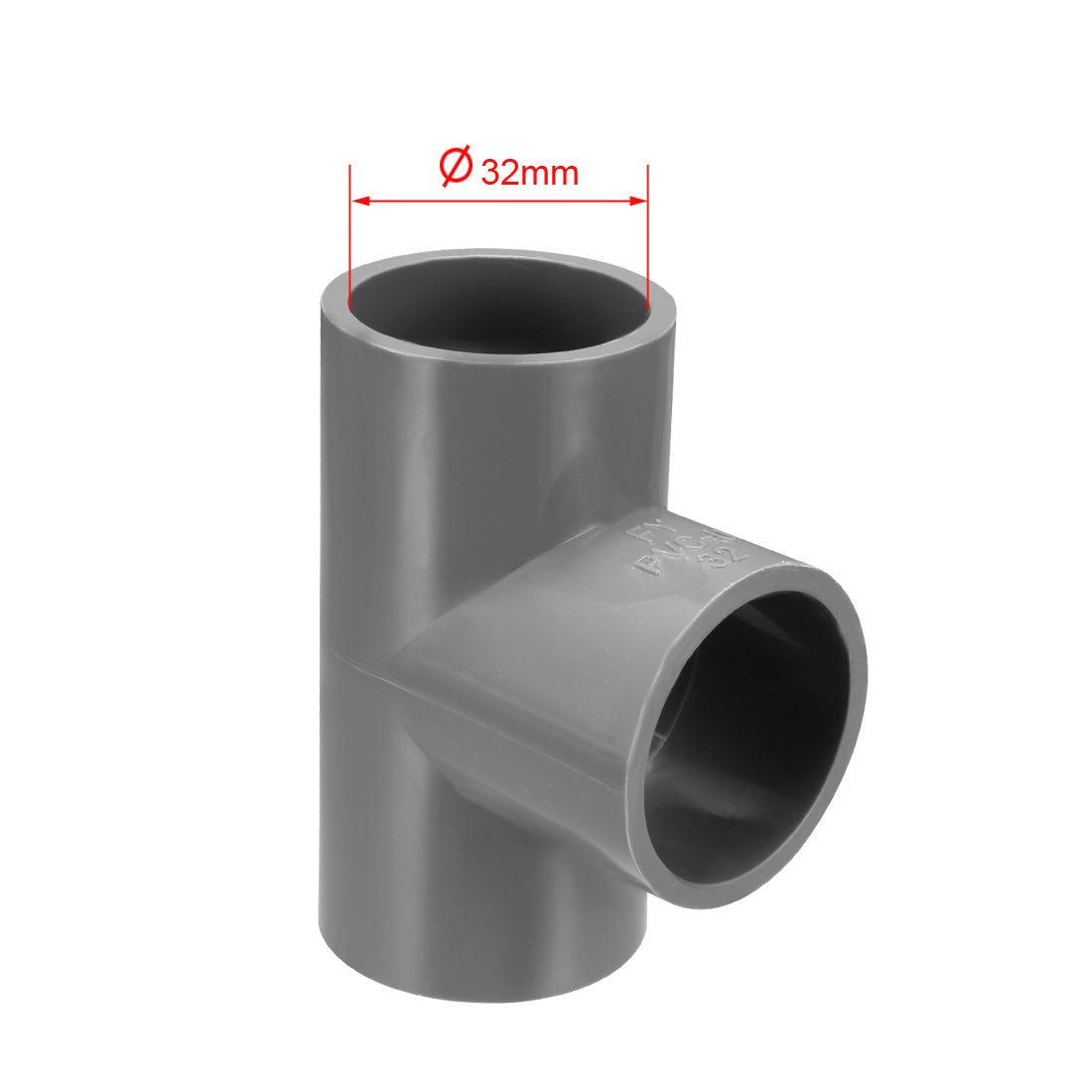 uxcell Uxcell 32mm Slip 90 Degree PVC Pipe Fitting Elbow Coupling Adapter Gray 2 Pcs