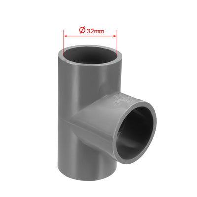 Harfington Uxcell 32mm Slip 90 Degree PVC Pipe Fitting Elbow Coupling Adapter Gray 2 Pcs