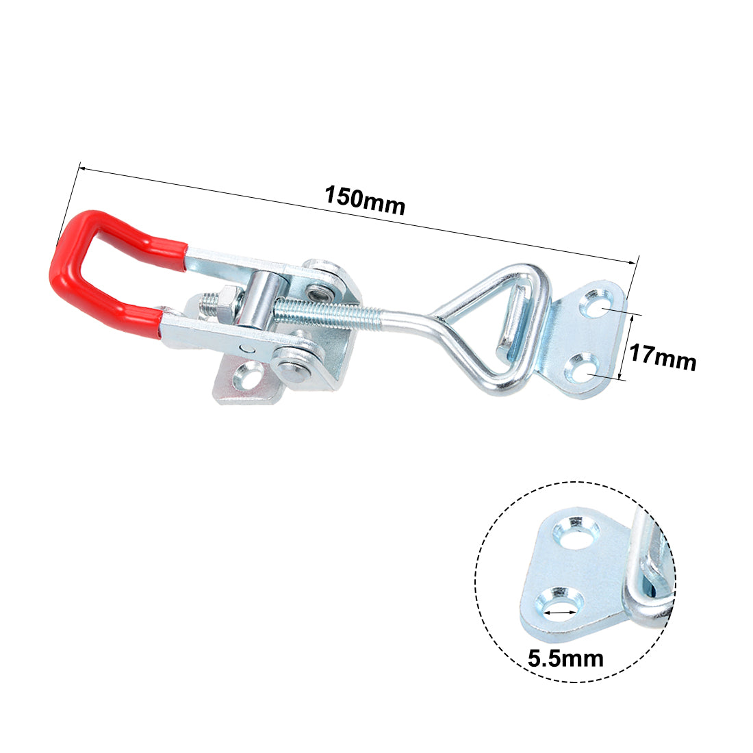 uxcell Uxcell Toggle Latch Clamp 250Kg 550lbs Capacity Pull Action Adjustable Latch GH-4002