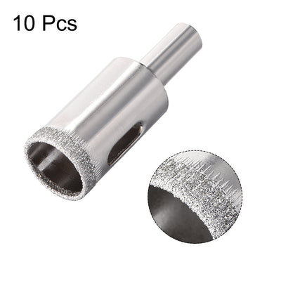 Harfington Uxcell 22mm Diamond Drill Bits Hole Saws for Glass Ceramic Porcelain Tiles 10 Pcs