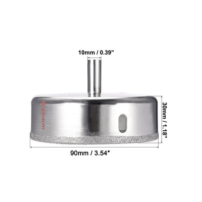 Harfington Uxcell 55mm Diamond Drill Bits Hole Saws for Glass Ceramic Porcelain Tiles