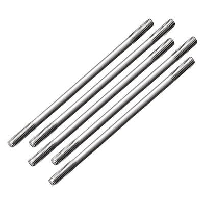 Harfington Uxcell M3x200mm Pushrod Connector Stainless Steel Rod Linkage,5pcs