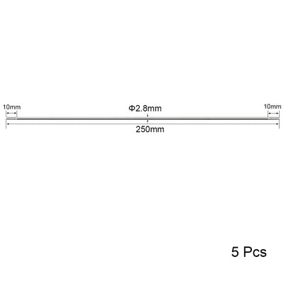 Harfington Uxcell M3x200mm Pushrod Connector Stainless Steel Rod Linkage,5pcs