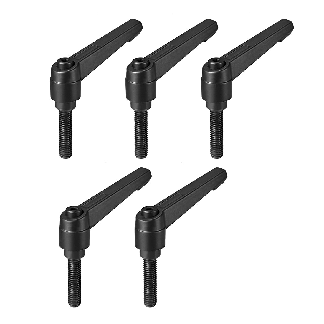 uxcell Uxcell Handle Adjustable Clamping Lever Thread Push Button Ratchet Male Threaded Stud 5 Pcs