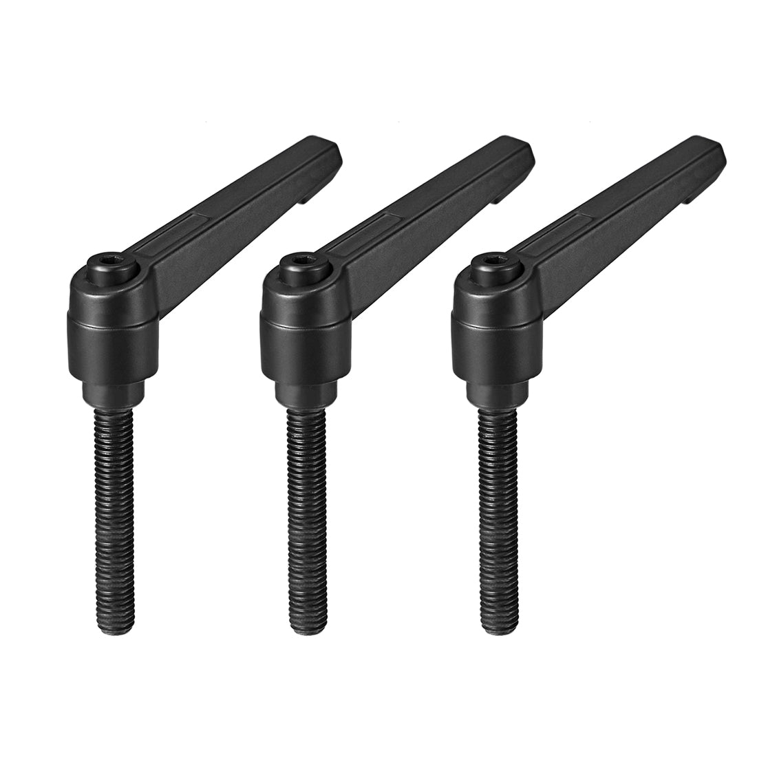 uxcell Uxcell Handles Adjustable Clamping Lever Thread Push Button Ratchet Male Thread Stud 3Pack