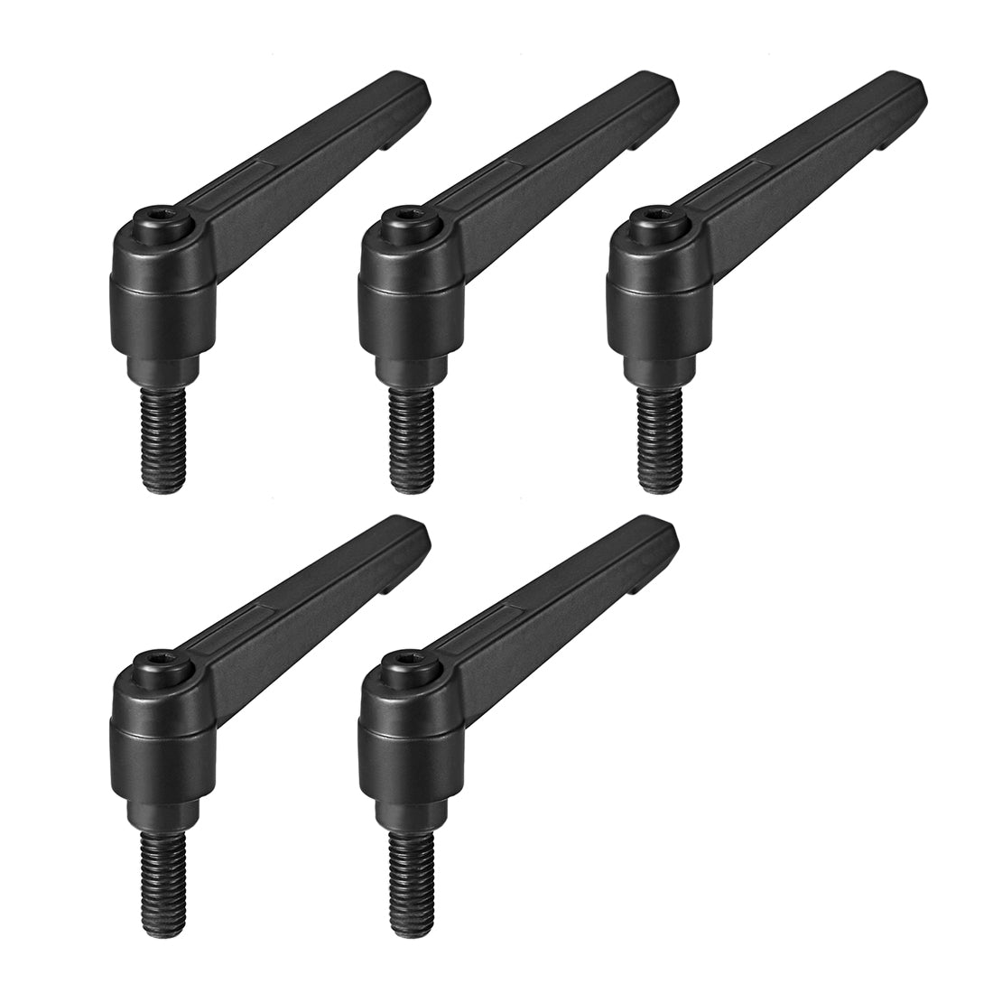 uxcell Uxcell Handle Adjustable Clamping Lever Thread Push Button Ratchet Male Threaded Stud 5 Pcs