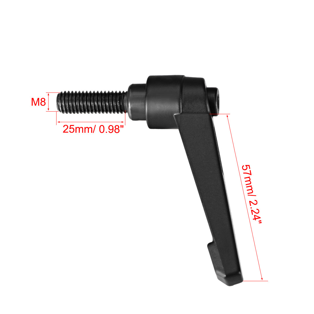 Harfington Handle Adjustable Clamping Lever Thread Push Button Ratchet Male Threaded Stud