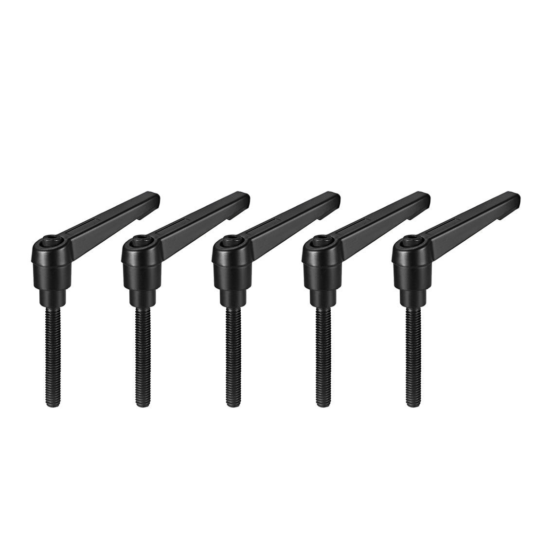 uxcell Uxcell Handle Adjustable Clamping Lever Thread Push Button Ratchet Male Threaded Stud 5 Pcs