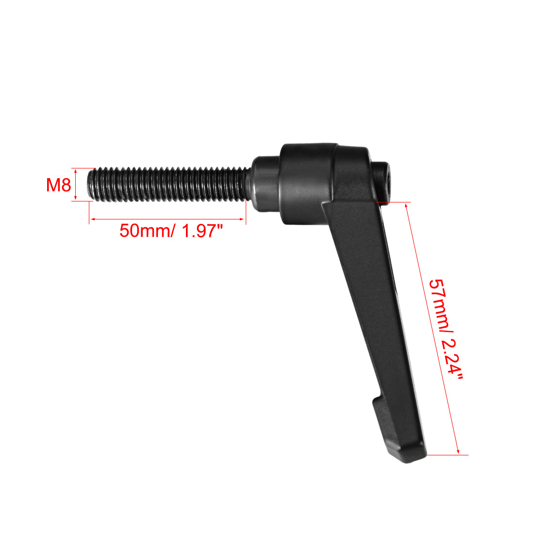 Harfington Handle Adjustable Clamping Lever Thread Push Button Ratchet Male Threaded Stud