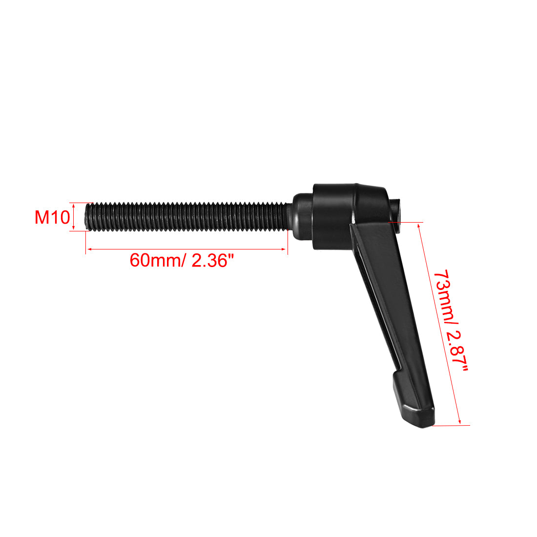 Harfington Handle Adjustable Clamping Lever Thread Push Button Ratchet Male Threaded Stud