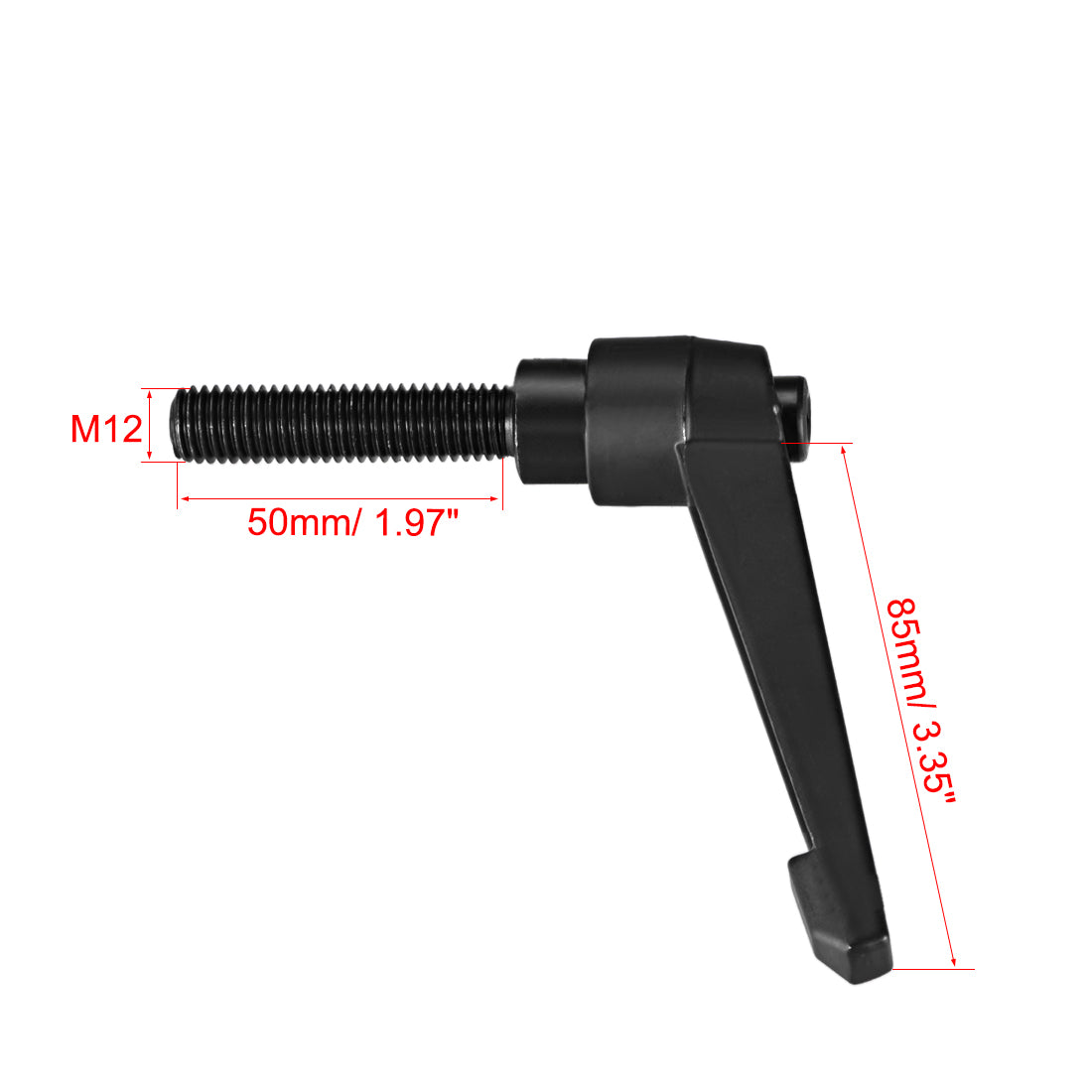 Harfington Handle Adjustable Clamping Lever Thread Push Button Ratchet Male Threaded Stud