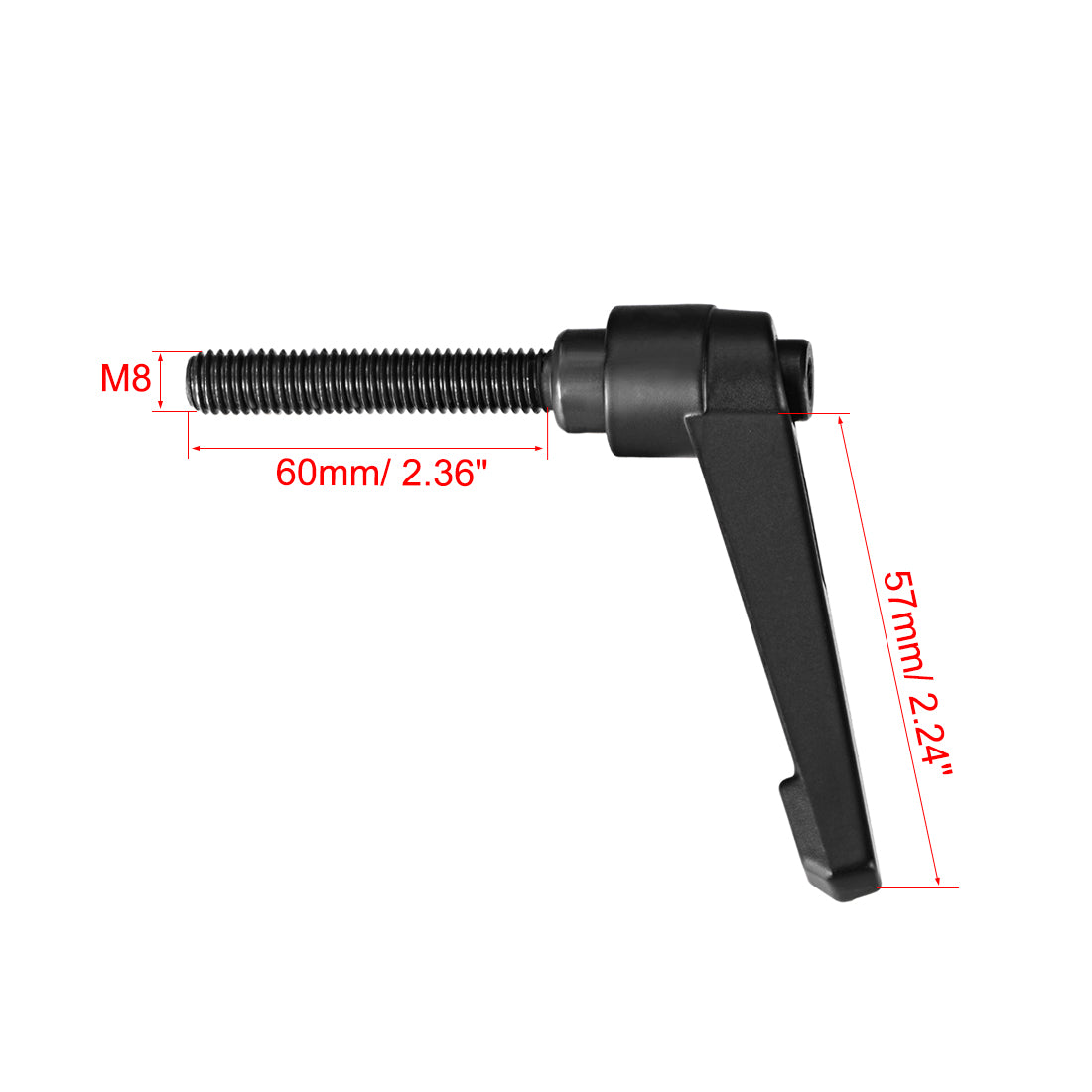 Harfington Handle Adjustable Clamping Lever Thread Push Button Ratchet Male Threaded Stud