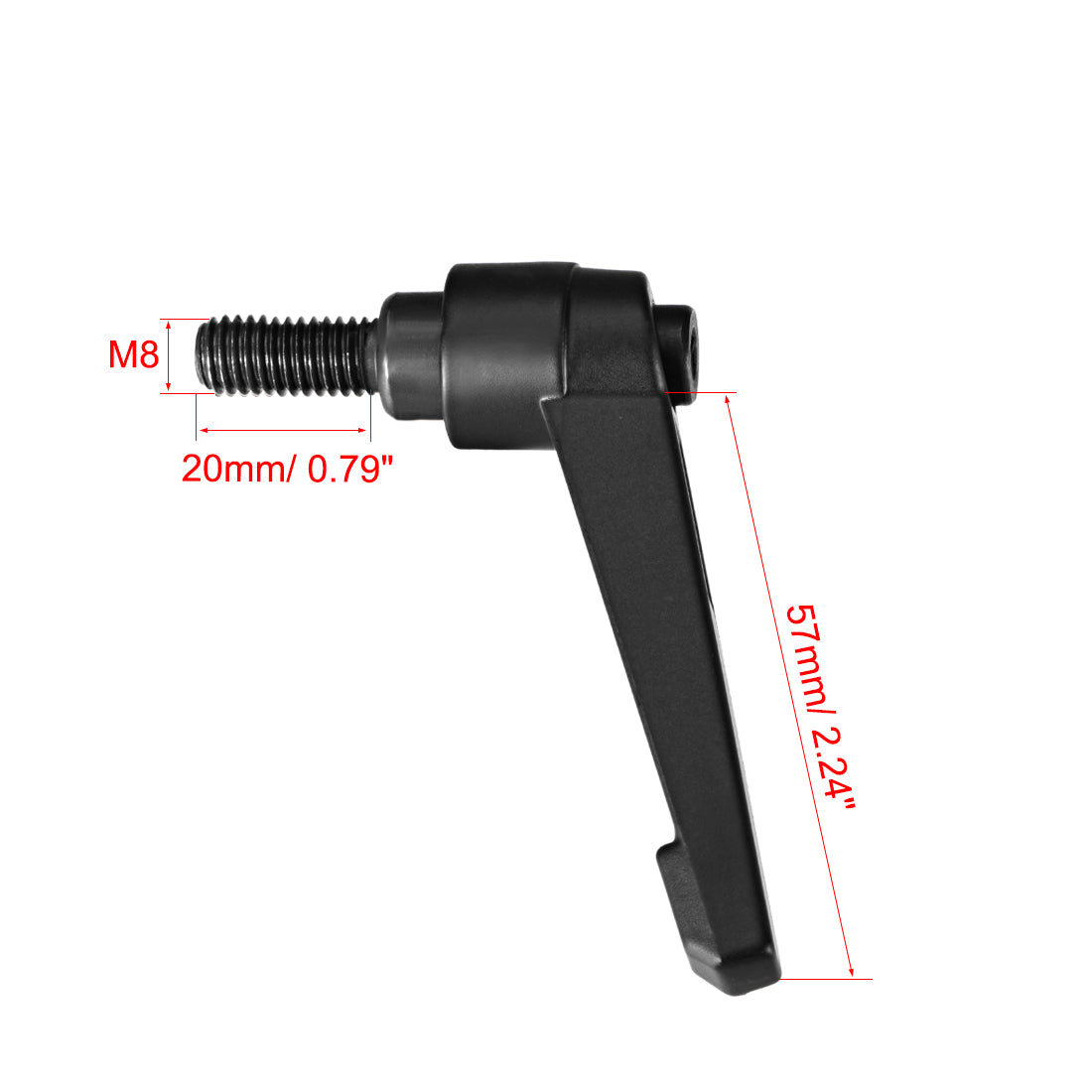 Harfington Handle Adjustable Clamping Lever Thread Push Button Ratchet Male Threaded Stud