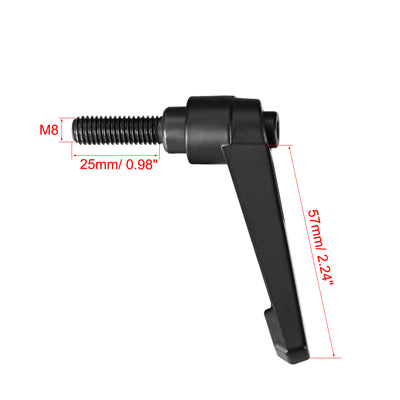 Harfington Uxcell 3Stk Griff verstellbare Klemmhebel Gewinde männlich Stiftschraube M8x25mm