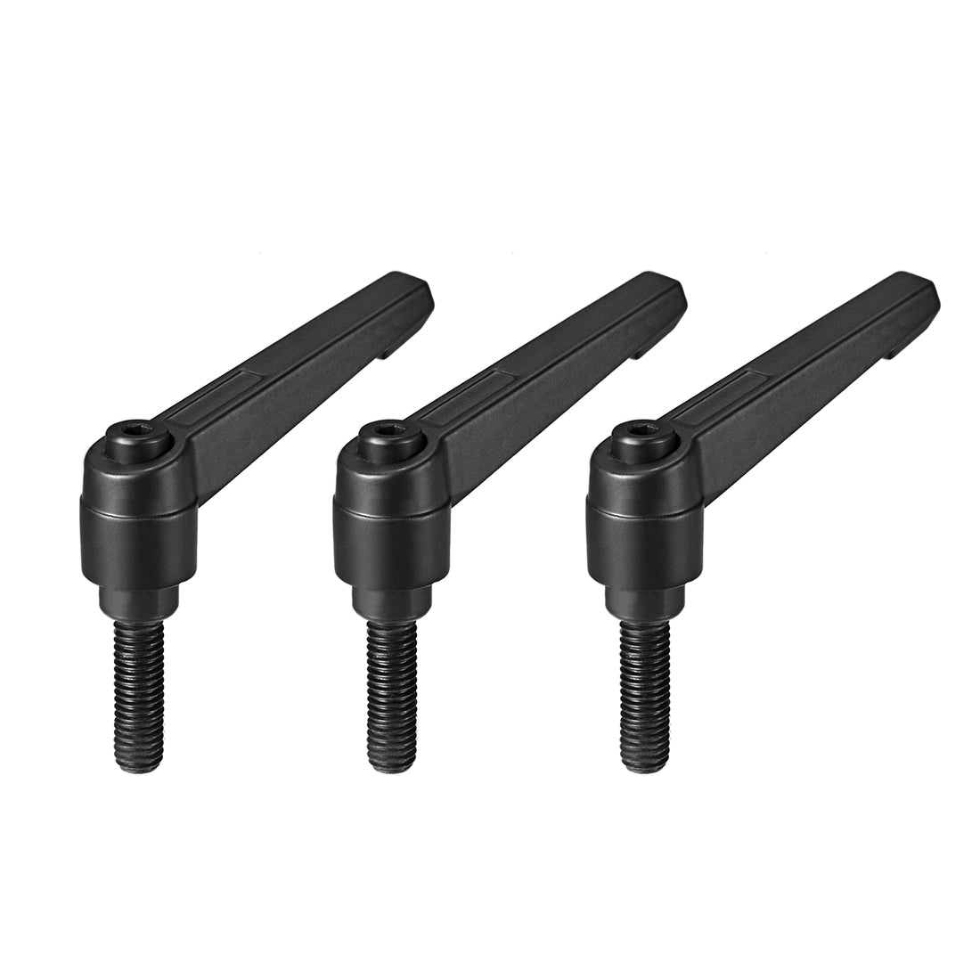 uxcell Uxcell Handles Adjustable Clamping Lever Thread Push Button Ratchet Male Thread Stud 3Pack