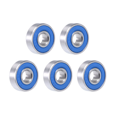 uxcell Uxcell S608-2RS Stainless Steel Ball Bearing 8x22x7mm Double Sealed 608RS Bearings 5pcs