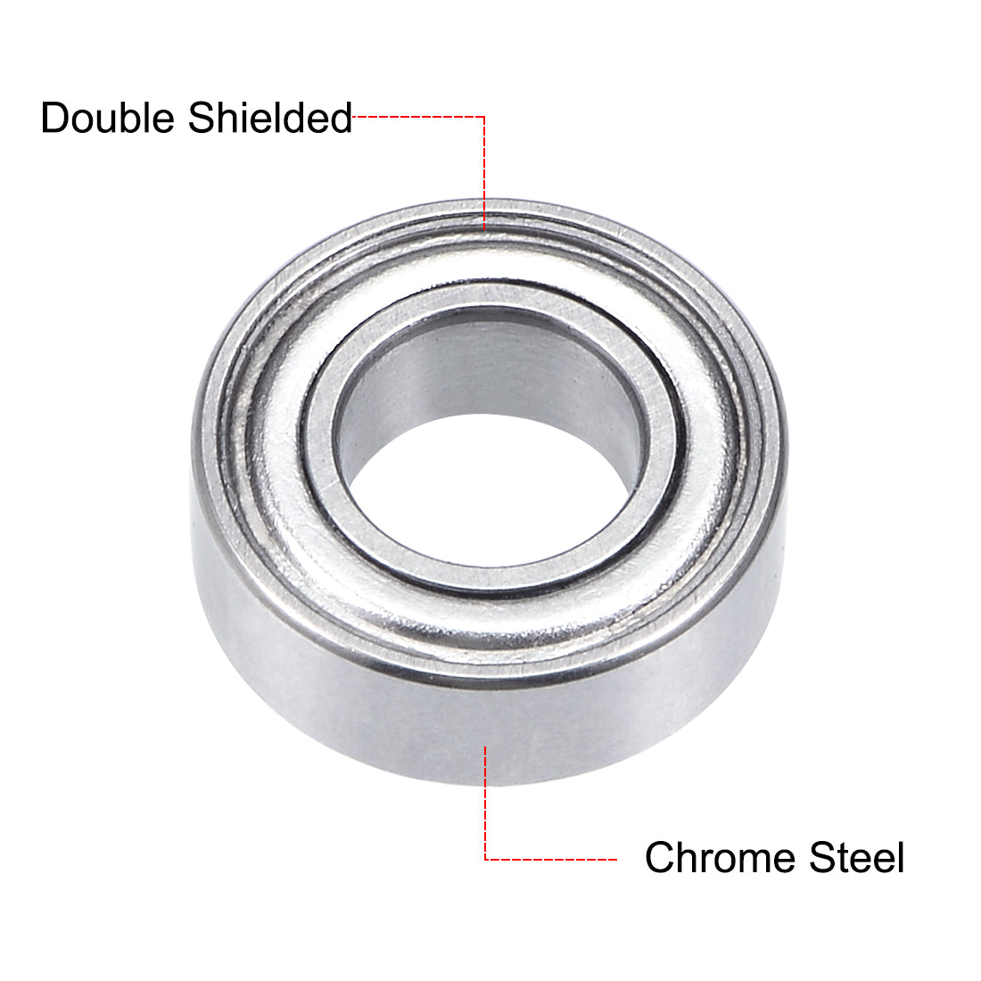 uxcell Uxcell Deep Groove Ball Bearing Double Shielded Chrome Roller Bearings