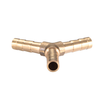 Harfington Brass Barb Splicer Fitting, Y-Shaped, Barb Hose Fitting