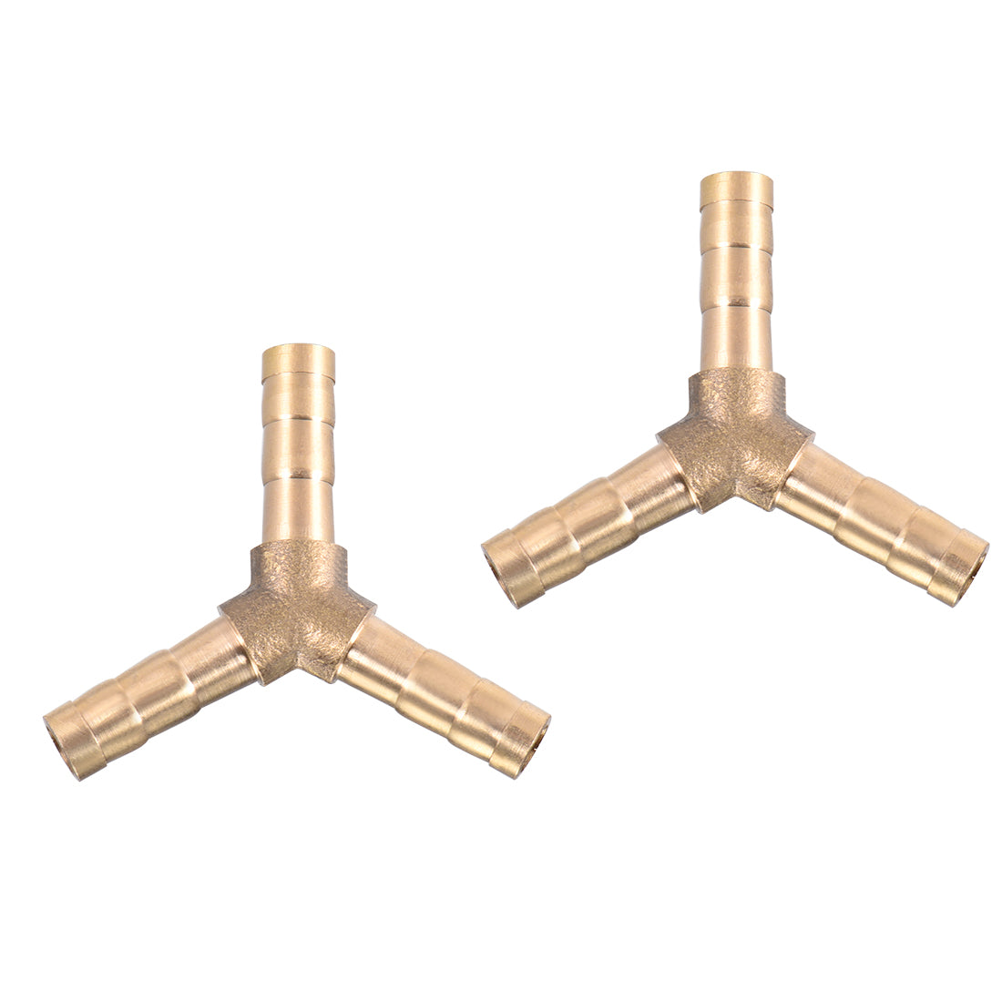 Harfington Brass Barb Splicer Fitting, Y-Shaped, Barb Hose Fitting