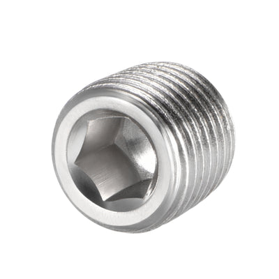 Harfington Uxcell Hex Counter Sunk Plug, Air Pipe Fitting 1/2 Inch G Male Pipe Adapter Connector 10pcs