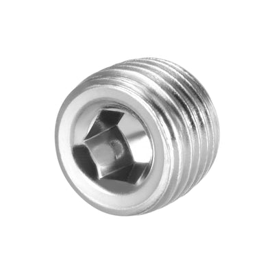 Harfington Uxcell Hex Counter Sunk Plug, Air Pipe Fitting 1/2 Inch G Male Pipe Adapter Connector 10pcs