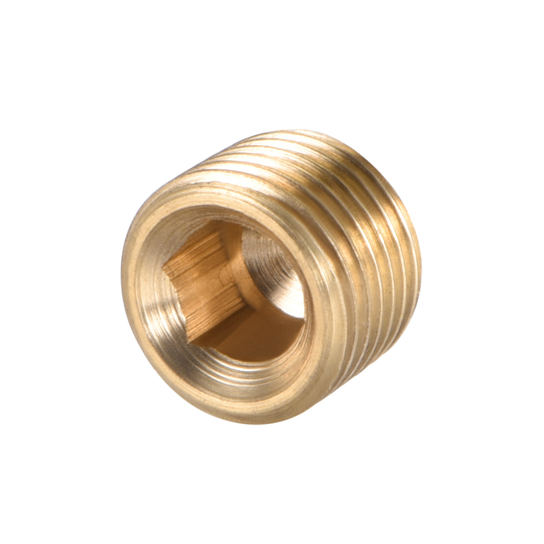 uxcell Uxcell Brass Pipe Fitting, Hex Counter Sunk Plug, Connector Coupling , 1/8 Inch G Male Pipe Adapter 2pcs