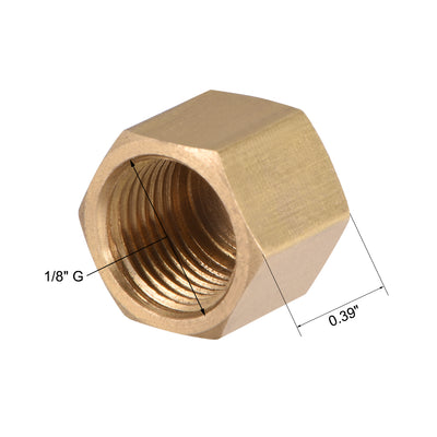 Harfington Brass Cap, Octagonal Pipe Fitting Female Pipe Connector