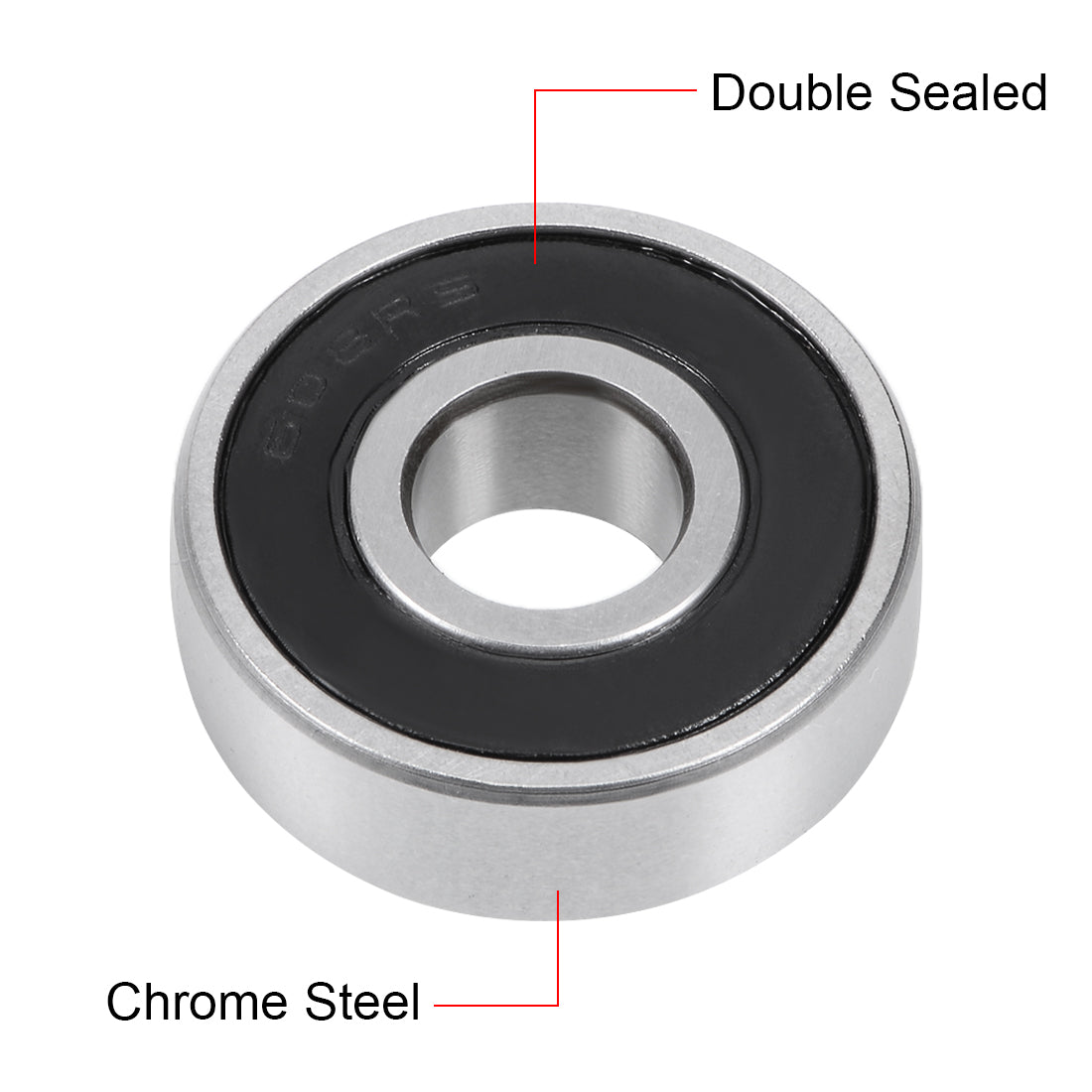 uxcell Uxcell Deep Groove Ball Bearing Double Sealed Chrome Steel P0 Z1 Metric Bearings