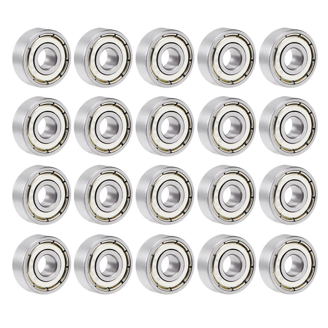 uxcell Uxcell 606ZZ Deep Groove Ball Bearing 6x17x6mm Double Shielded Chrome Bearings 20pcs