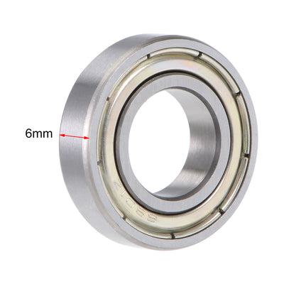 Harfington Uxcell Deep Groove Ball Bearing Metric Double Shield Chrome Steel ABEC1 Z1