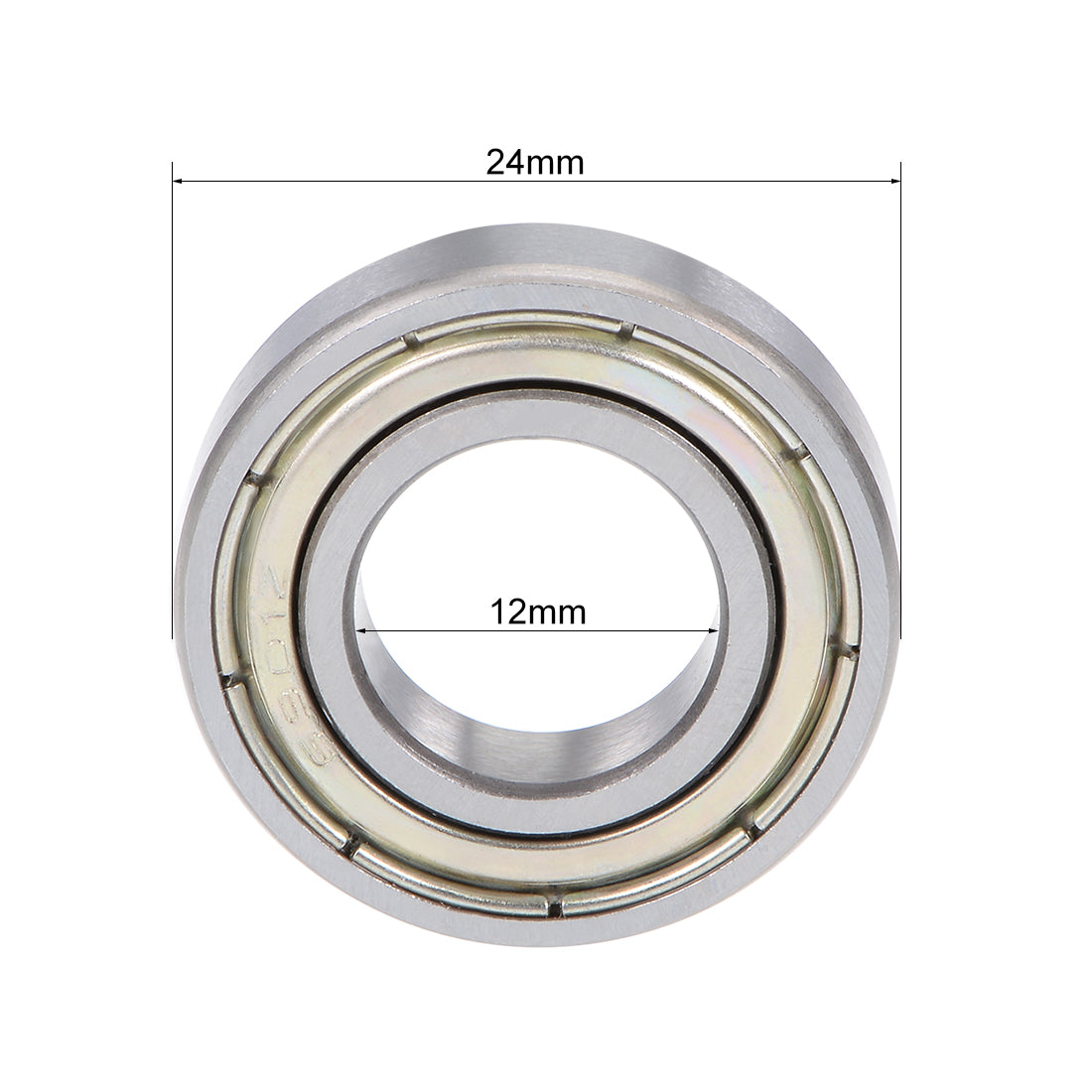 uxcell Uxcell Deep Groove Ball Bearing Metric Double Shield Chrome Steel ABEC1 Z1