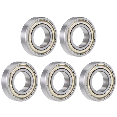 Harfington Uxcell Deep Groove Ball Bearing Metric Double Shield Chrome Steel ABEC1 Z1