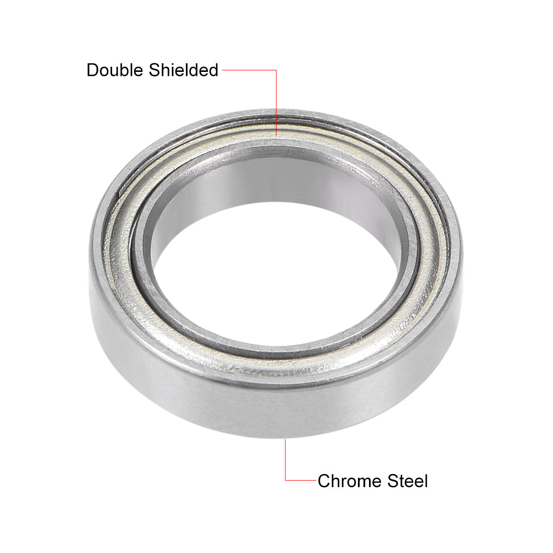 uxcell Uxcell Deep Groove Ball Bearing Thin Section Double Shield Chrome Steel