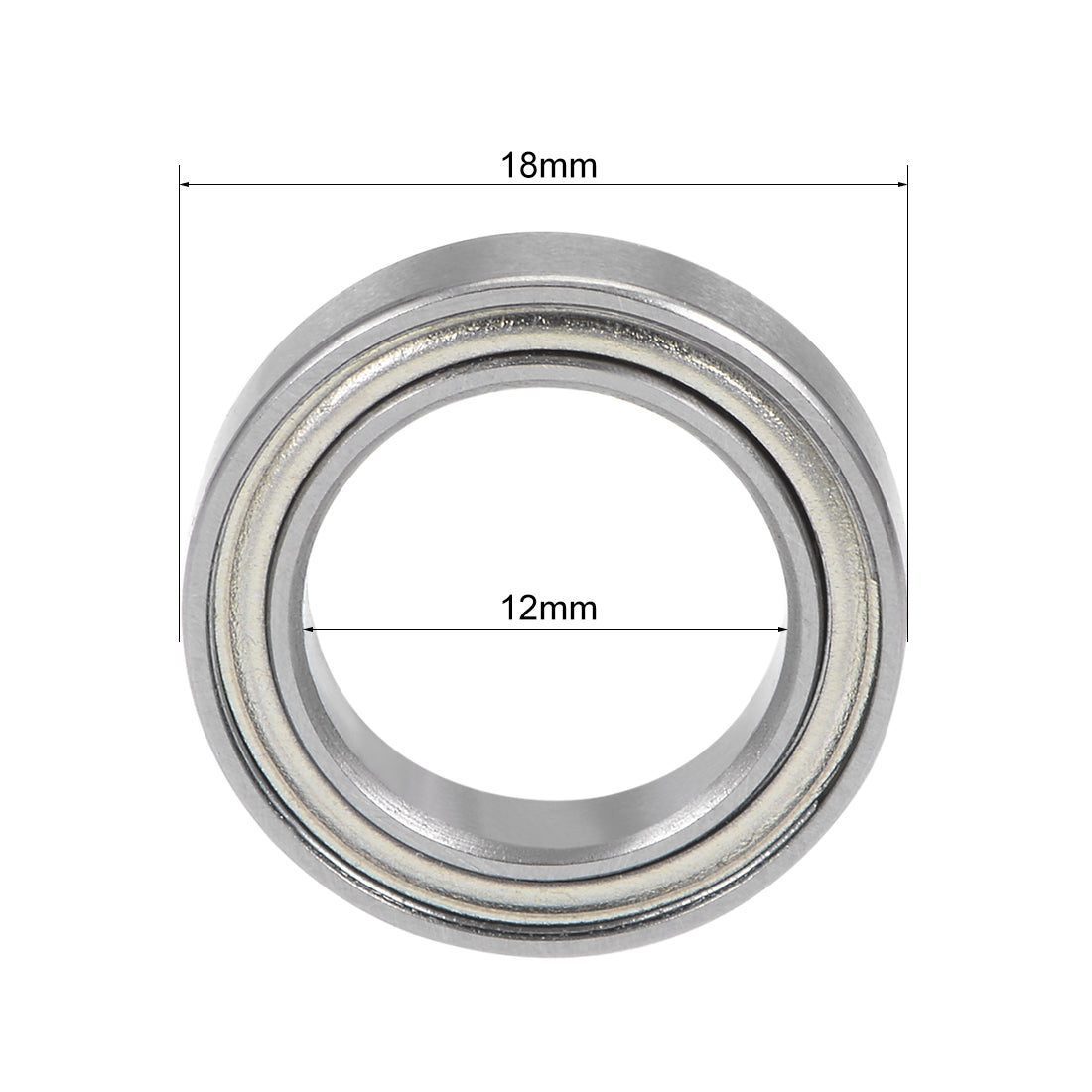 uxcell Uxcell Deep Groove Ball Bearing Thin Section Double Shield Chrome Steel