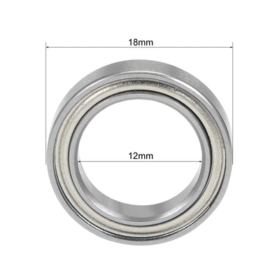 Harfington Uxcell Deep Groove Ball Bearing Thin Section Double Shield Chrome Steel