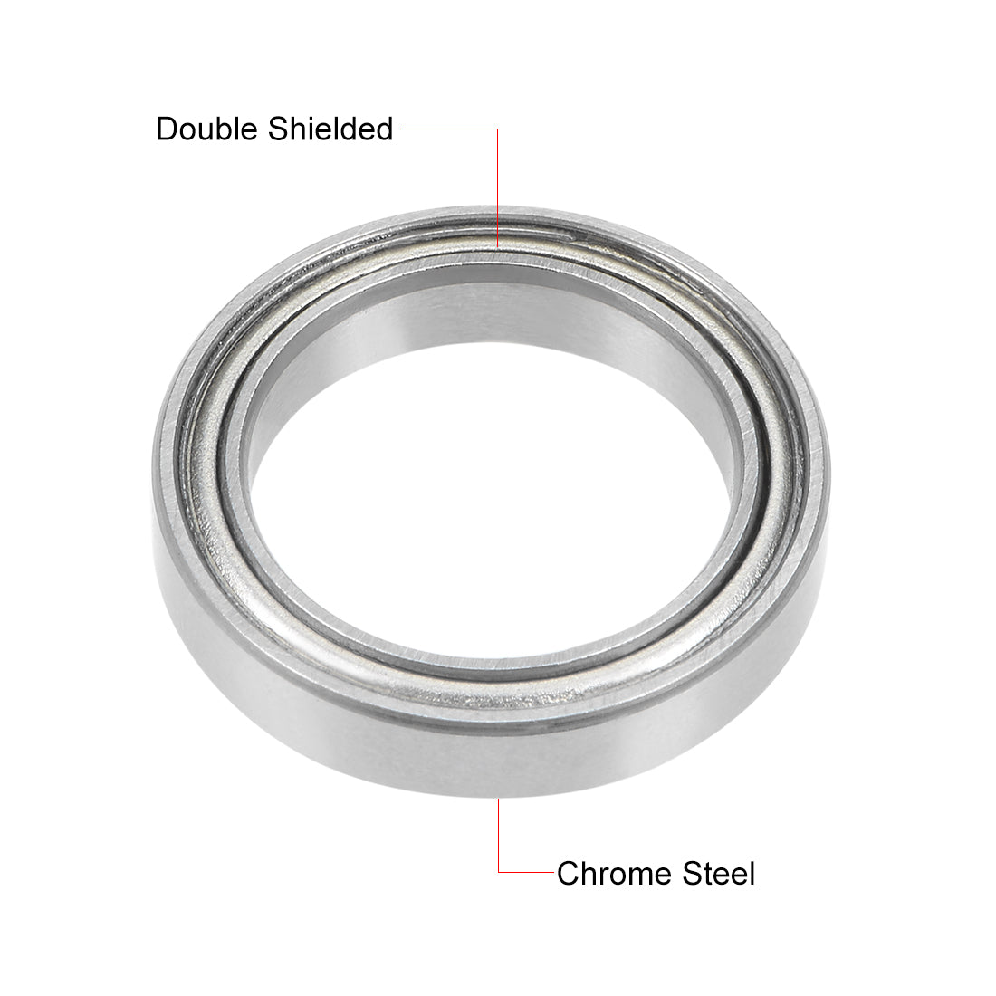 uxcell Uxcell Deep Groove Ball Bearing Thin Section Double Shield Chrome Steel