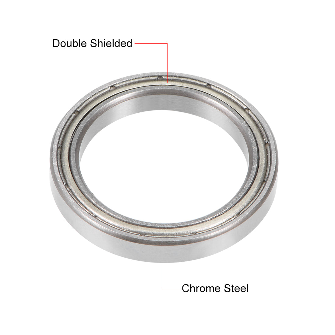 uxcell Uxcell Deep Groove Ball Bearing Thin Section Double Shield Chrome Steel