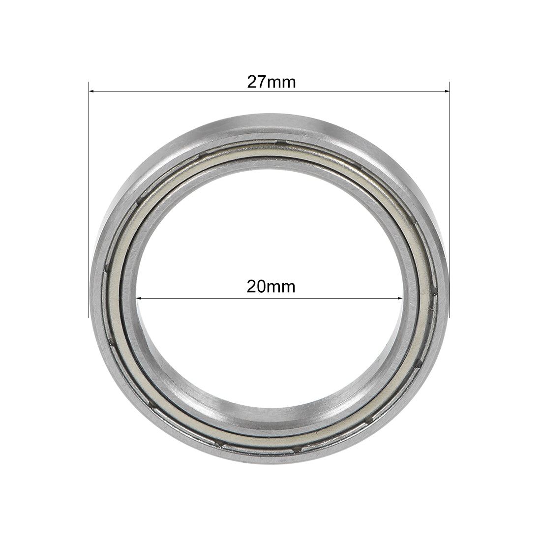 uxcell Uxcell Deep Groove Ball Bearing Thin Section Double Shield Chrome Steel