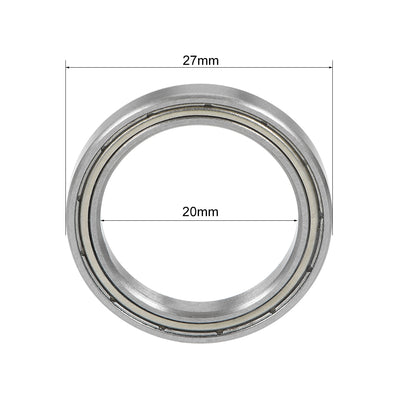 Harfington Uxcell Deep Groove Ball Bearing Thin Section Double Shield Chrome Steel