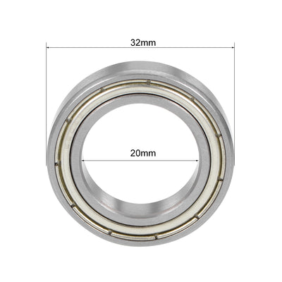 Harfington Uxcell Deep Groove Ball Bearings Thin Section Double Shielded Chrome Steel