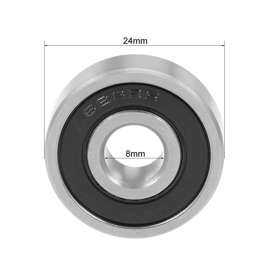 uxcell Uxcell Deep Groove Ball Bearings Metric Double Seal Chrome Steel ABEC1 Z1