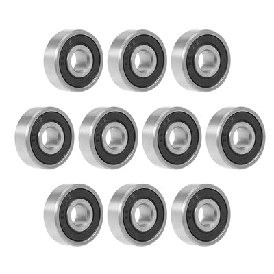 Harfington Uxcell Deep Groove Ball Bearings Metric Double Seal Chrome Steel ABEC1 Z1